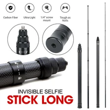 3m Super Long Carbon Fiber Invisible Selfie Stick for Insta360 X3/x2 US