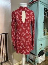 Flynn Skye Made In USA Women Red Sexy Casual Dress Size S Small