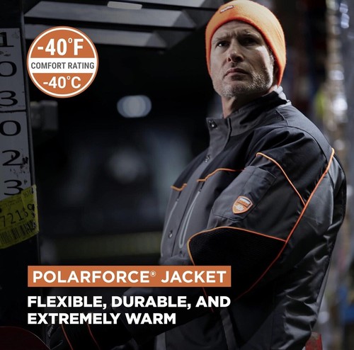 Refrigiwear PolarForce Jacket 8140 Warm Winter Work / Freezer Coat -40F LARGE - Picture 11 of 16
