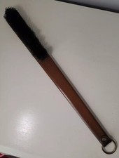 Vintage Clothes Suit Lint Nylon Bristle Brush Long Leather Handle West Germany