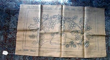Vintage Lib Calloway #31 GRAPE ARBOR Burlap Rug Hooking Pattern 19" x 34"