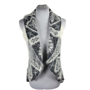 fuzzy grey vest