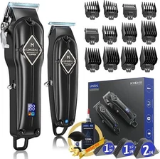 Cordless Hair Clippers Trimmer Kit Hair Cutting Machine Barber Beard Grooming