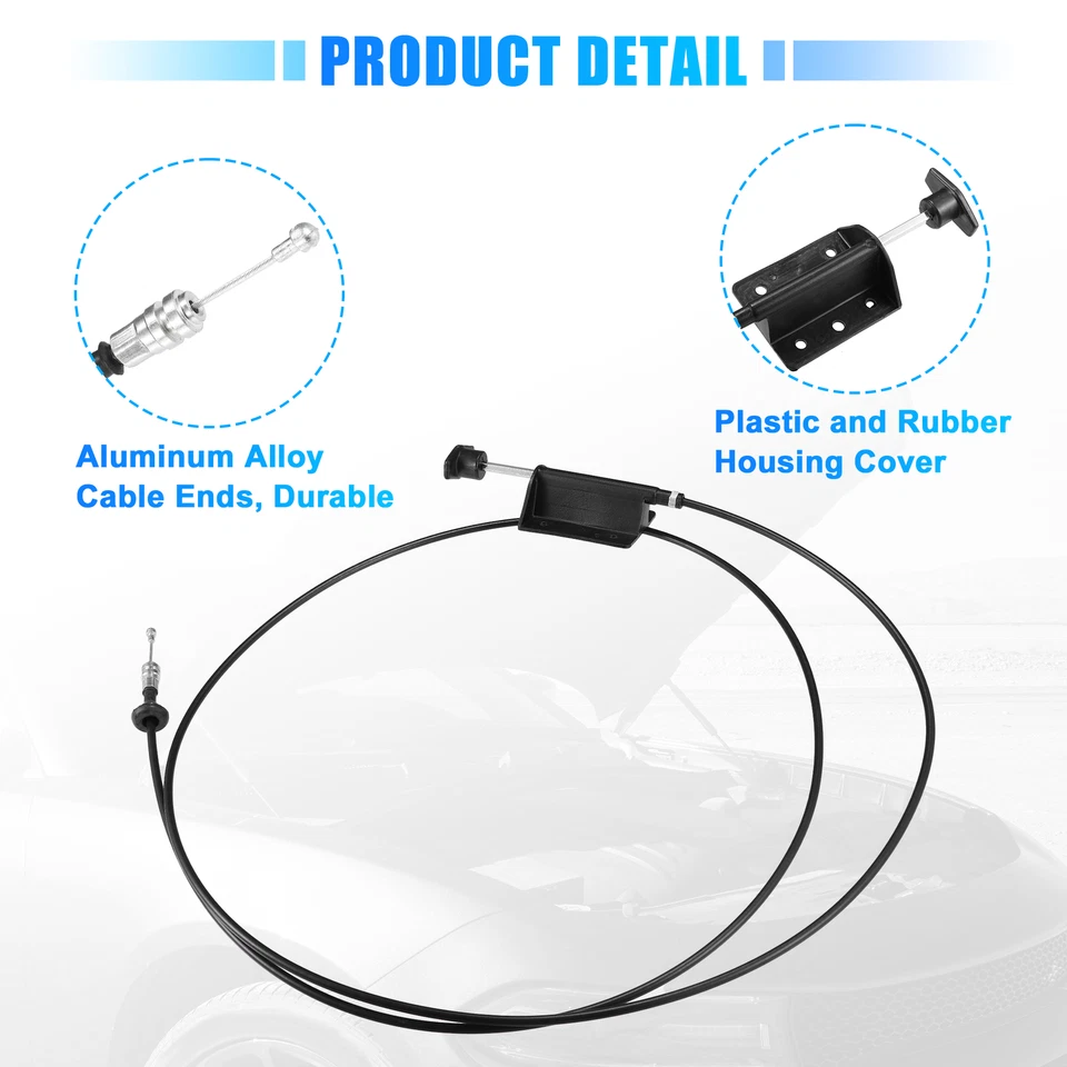 Pack of 1 For Dodge D150 D250 W150 W250 Ramcharger 81-93 Hood Release Cable - Image 4 of 4