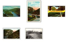 Lot of 5 Vintage Water Gap Postcards Delaware Pennsylvania Glenwood House Big