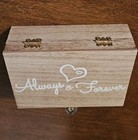Mr & Mrs Wooden Wedding Ring Box - Always & Forever Ring Bearer Storage #639 — photo 6