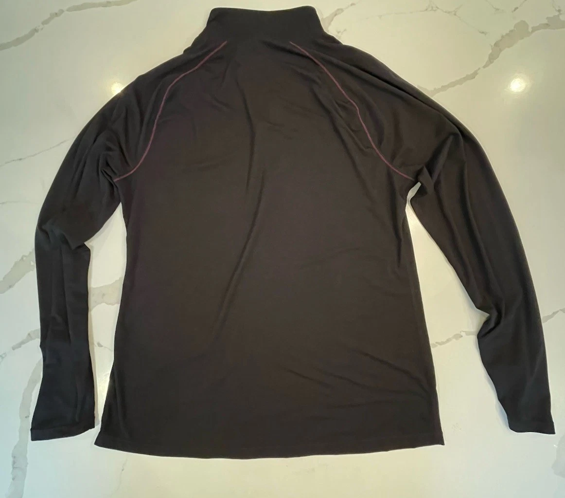 Merino Blend By Paradox Base Layer Womens XL DriRelease Black 1/4 Zip Shirt