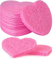 50-Count Compressed Facial Sponges, 100 Natural Cellulose Face Sponge Daily
