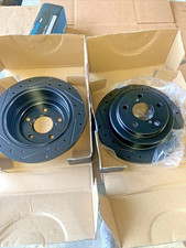 2000-2008 Subaru Forester Impreza Rear Drilled Slotted Brake Rotors Pair Dfc Kit 2000-2008 Subaru Forester Impreza Rear Drilled Slotted Brake Rotors Pair Dfc Kit