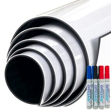 Flexible Jumbo Dry Erase White Board Roll, 41x96 Inch Large Sticky Blank Lami...