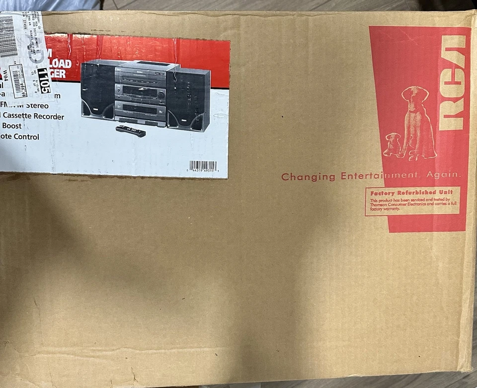 NEW RCA Stereo System w/ Drawer Load, 3 CD Player + remote control RP-9315 - Image 3 of 4