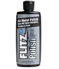 Flitz Multi Purpose Metal Polish Liquid - 3.4oz Bottle of USA-Made Tarnish Remov