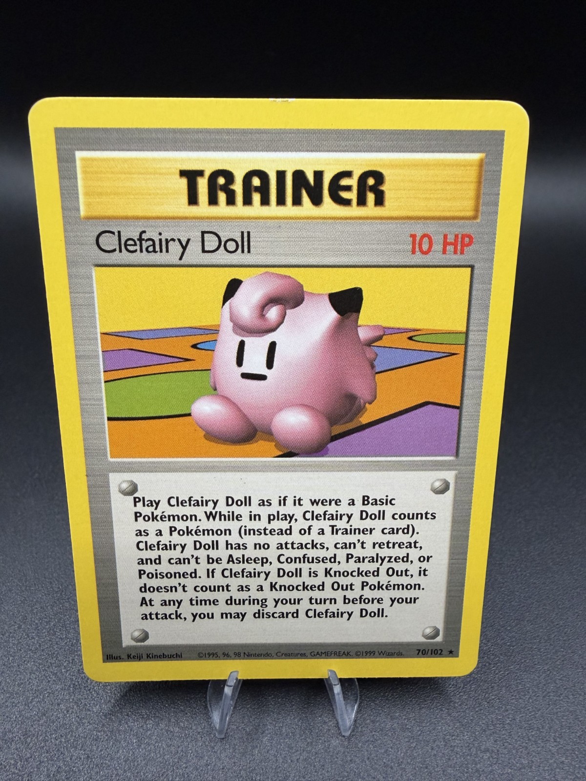 Clefairy Doll 70/102 Base Set Unlimited Rare Trainer Pokemon Card 1999 NM