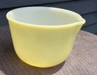 Vintage Glasbake 6.5" Milk Glass Yellow Mixing Bowl 20 CJ For Sunbeam Mixer