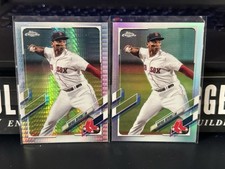 2021 Topps Chrome (2) Prism & Base Refractor #94 RAFAEL DEVERS Giants