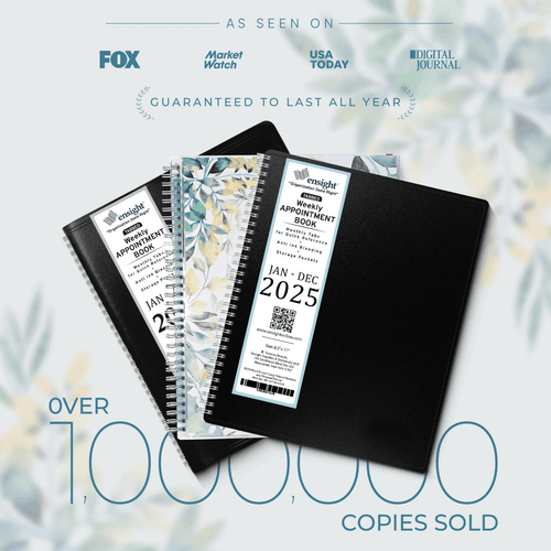 2025 Appointment Book & Planner 6.5 x 8.5 inches Large Tabbed Daily Hourly - Picture 6 of 8