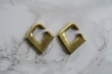 Geometrical Brass Ear Weights Boho Tribal Ornamental Tribal Boho Alternative