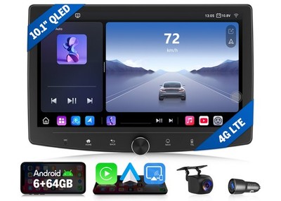10 Zoll 2 DIN Android 13 6+64GB Autoradio GPS Navi BT WiFi drehbarer Bildschirm