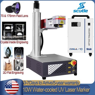 10W UV Crystal Inside 3D Engraving Laser Marking Machine Motorized Z S&A Chiller
