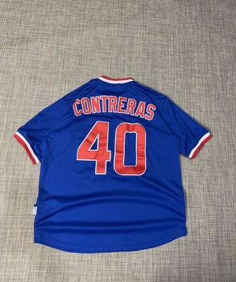 Mitchell & Ness Vintage Chicago Cubs Willson Contreras Baseball Jersey Mens L