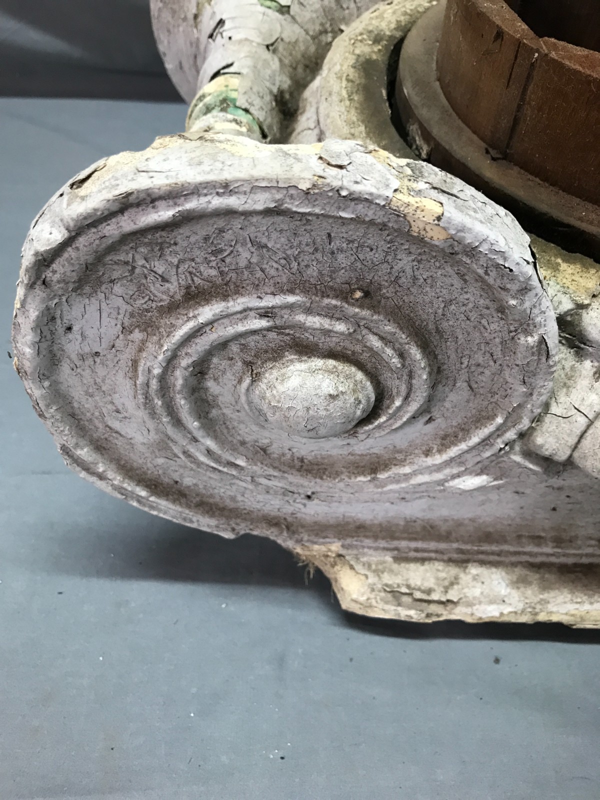 1 Antique VTG Neoclassical Plaster Column Capital Architectural Salvage 1391-25B