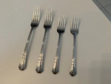 Set of 4 Gorham Design Studio Forks Nouveau Stainless Steel Flatware 18/8