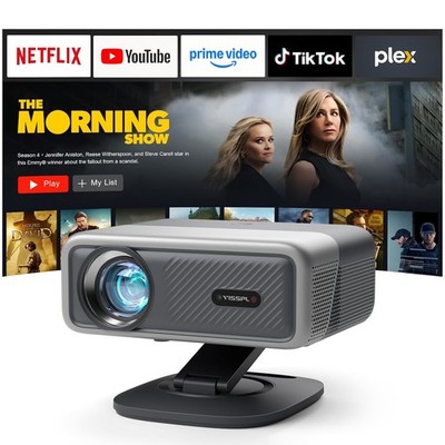 Smart Beamer 4K[Kompatibel mit Netflix] 3D Dolby Audio VISSPL 30000Lumen