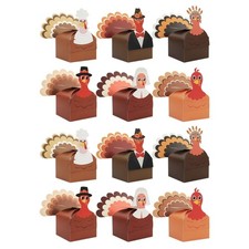Pack Of 12 Thanksgiving Turkey Gift Boxes For Holiday Party Decorations Easy