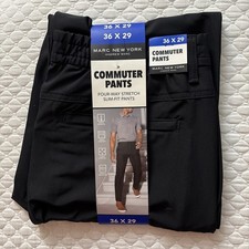 Marc New York Andrew Marc Men  s Commuter Fit 4 Way Stretch Fit Pants 36 New