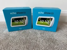 2 x New Amazon Echo Show 5 3rd Generation 2023 - Smart Display Speaker - White
