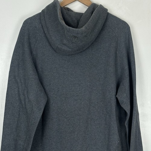 Lululemon Fleecejacke Herren XL grau Full Zip Deep Cove Langarm Kapuze Scuba - Bild 9 von 14