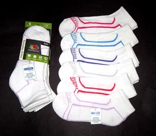 6 Pair Womens Fruit of the Loom ANKLE Socks Active Comfort Cushioned Shoe 4-10