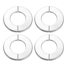 Wall Split Flange 4pcs 304 Stainless Steel Round Escutcheon Plate for 32mm Pipe