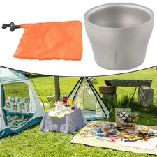 Stackable Titanium Tea Cup Double Wall 45ml Capacity Anti Scalding Design