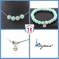 Steine Und Mineralien. Schmuckset Armband Halskette 4 Perlen Amazonit 8 Mm.