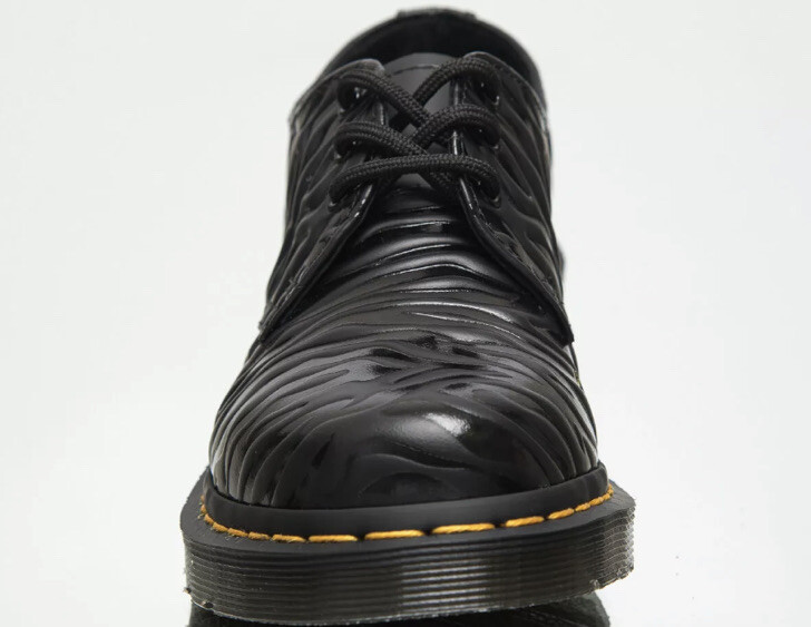Dr. Martens 1461 Black Zebra Gloss Emboss Smoooth Women's