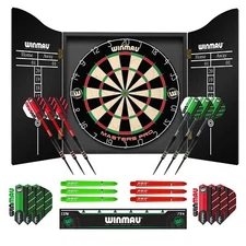 Winmau Darts - Masters Pro Premium Bristle Dartboard Set - Includes... Fast Ship
