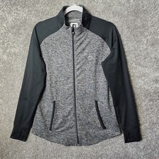 FootJoy FJ Golf Jacket Womens Medium Gray Full Zip Atheleisure Stretch
