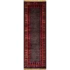 Amma Carpets Traditional Wool Runner Rug, 2x6 ft, Handmade, Hand-Knotted, Black