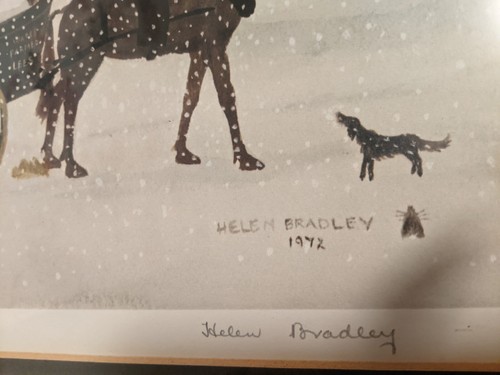 HELEN BRADLEY Signed THE SNOWMAN Limited Edition Stamped Lithograph Art Print - Picture 2 of 8