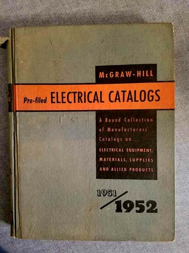Rare Pre-filed ELECTRICAL CATALOGS 1951 1952 Bound Collection - Bild 1 von 4