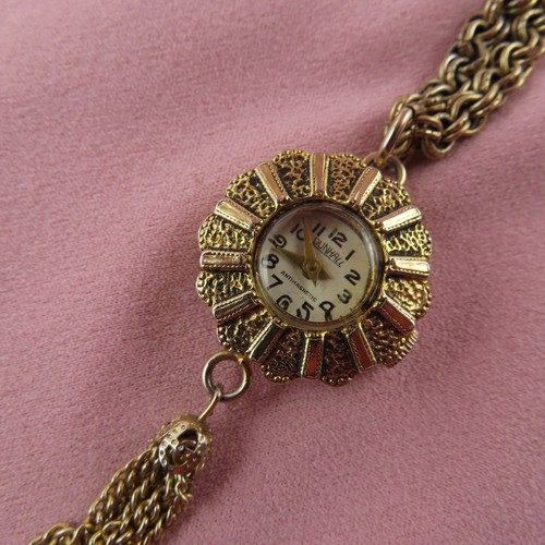 Dunhall Halskette Vintage Schweizer Uhr Anhänger Quaste 24 Zoll Goldkette 892b - Bild 3 von 14