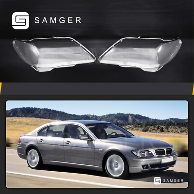 Left & Right Headlight Lens Cover Fit For BMW 7 Series E65 E66 2005-2008