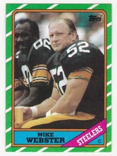 MIKE WEBSTER 1986 Topps Football # 286 Pittsburgh Steelers HOF NM - MT