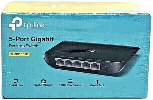 TP-LINK 5-Port Desktop Switch Gigabit Ethernet Network TL-SG1005D Sealed NEW - Picture 12 of 12