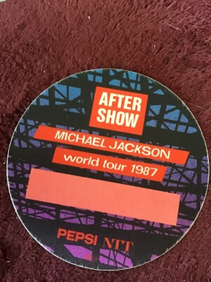 Michael Jackson Original BAD World Tour 1987 Japan After Show Pass