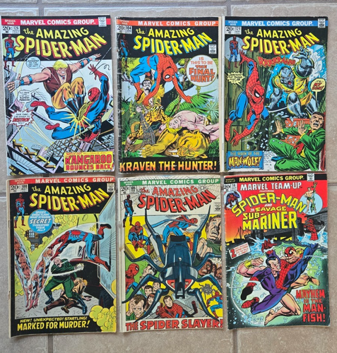 Marvel Comics The Amazing Spiderman 70s Lot Kraven The Hunter -SubMariner