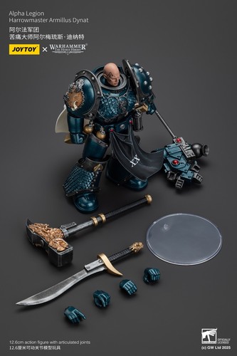 JOYTOY Warhammer 1/18 Action Figure Alpha Legion Harrowmaster Armillus Dynat - Foto 15 di 16