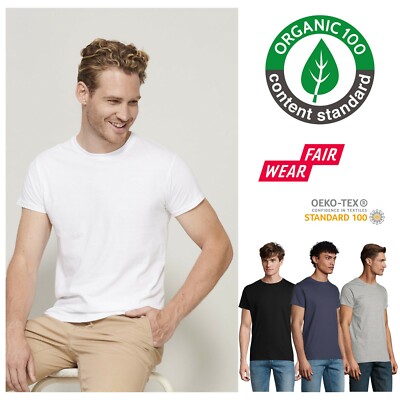 100 % zertifizierte Bio-Baumwolle faire Wear Unisex Herren Damen T-Shirt 
