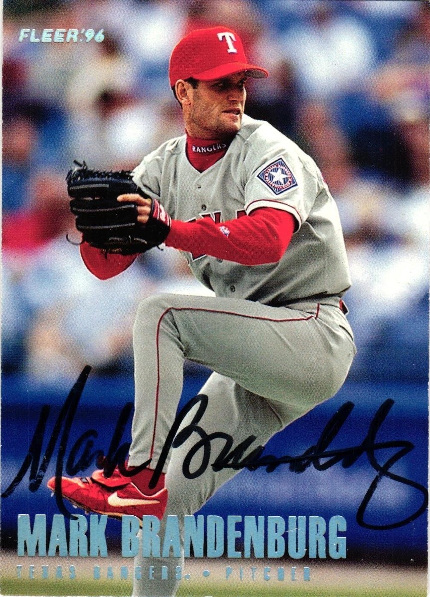 Mark Brandenburg Signed 1996 Fleer Rookie MLB Baseball Card